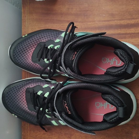 Ryka Womens 9.5 Devotion XT Mid Top Training Shoe Pink Black Teal Mesh Sneakers - Picture 6 of 10